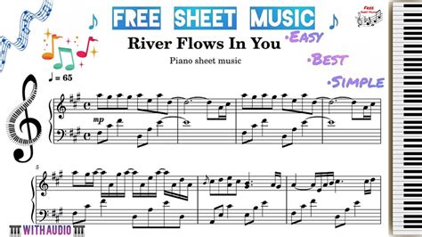 River Flows In You Piano Sheet Music Youtube