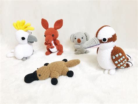 Crochet Australian Animals Amigurumi Nursery Decor Kangaroo - Etsy Australia