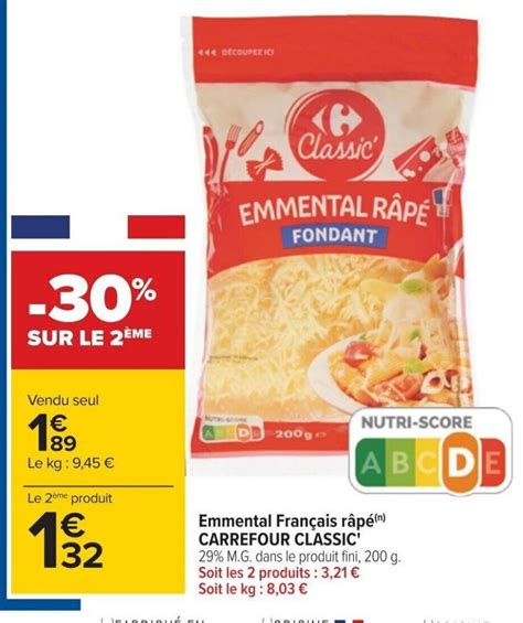 Emmental Fran Ais Carrefour Juillet