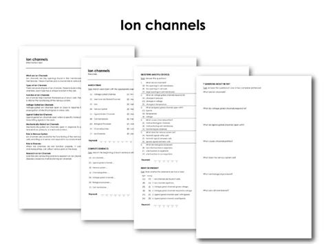 Ion channels | Teaching Resources