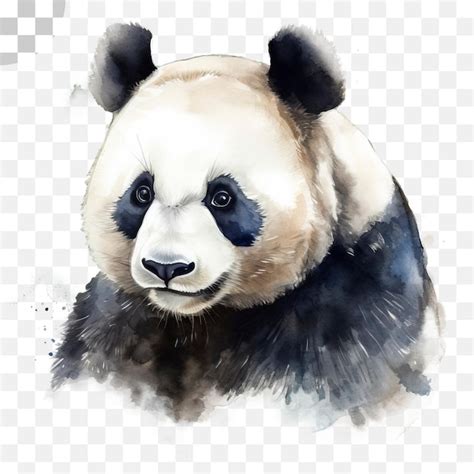 Acuarela De Un Oso Panda Hd Png Descargar Archivo Psd Premium