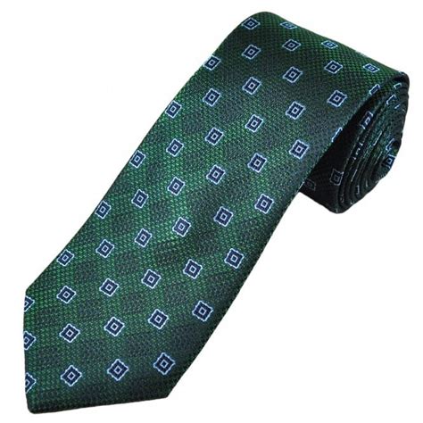 Tresanti Celeste Green Navy Light Blue Square Pattern Men S Silk