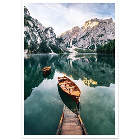 Panorama Poster Stampe Da Parete Lago Di Braies Italia 50 X 70 Cm