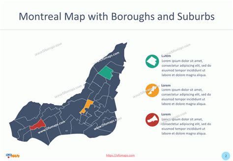 Montreal Map with 19 Boroughs - OFO Maps