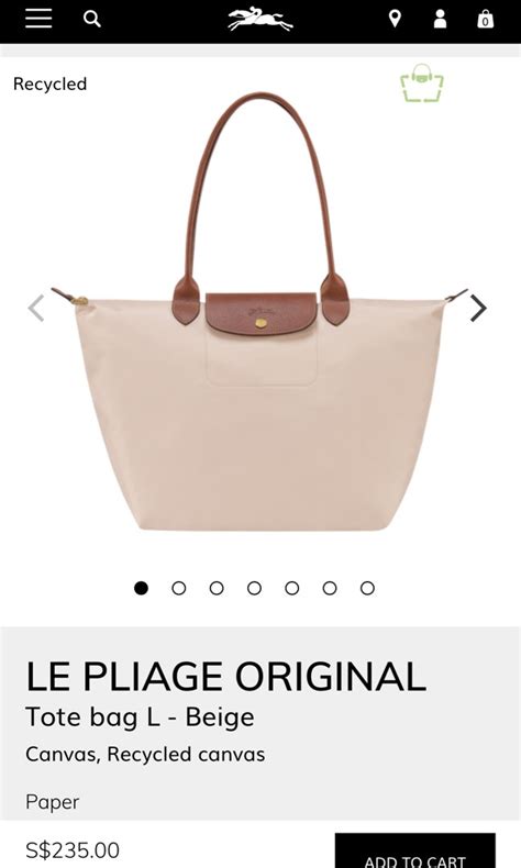 Longchamp Le Pliage Original Tote Bag Paper L Luxury Bags