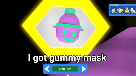 I Got Gummy Mask Bee Swarm Simulator Youtube