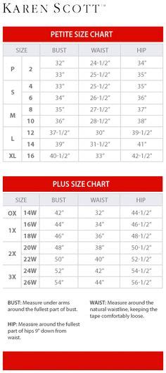 Jones New York Size Chart