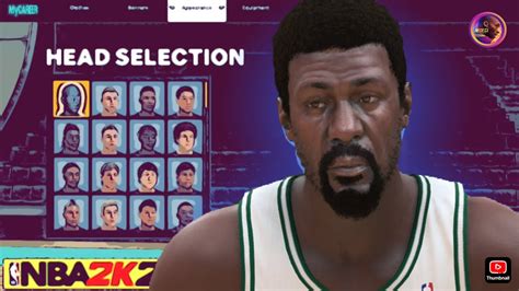 Bill Russell Nba K Next Gen Face Creation Youtube