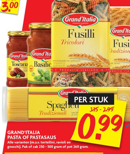 Grand Italia Pastasaus Spaghetti Folder Aanbieding Bij Dekamarkt Details