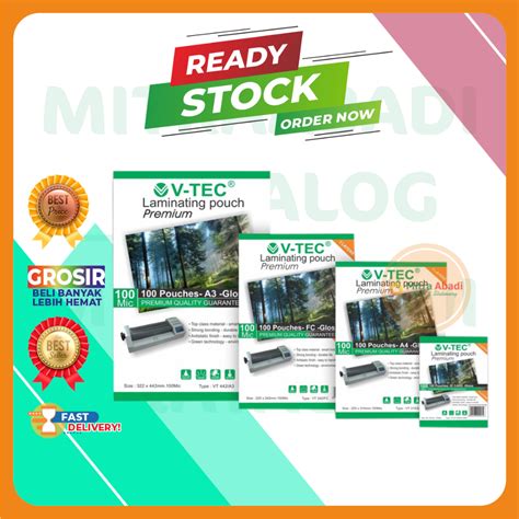 Jual Plastik Laminating Vtec A A F Plastik Laminating Murah Shopee