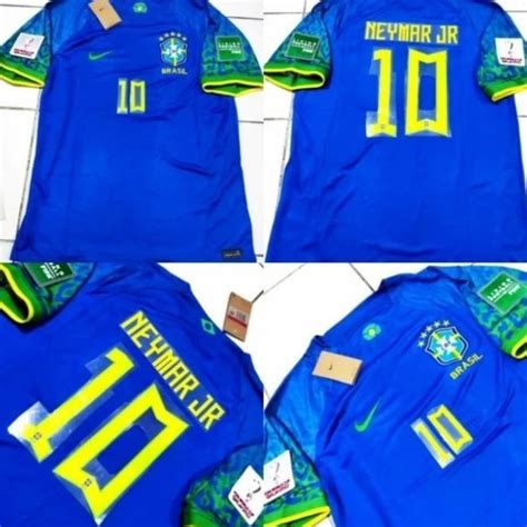 Jual JERSEY BAJU BOLA BRAZIL AWAY 2022 FULL PATCH WC 2022 NAMESET NON