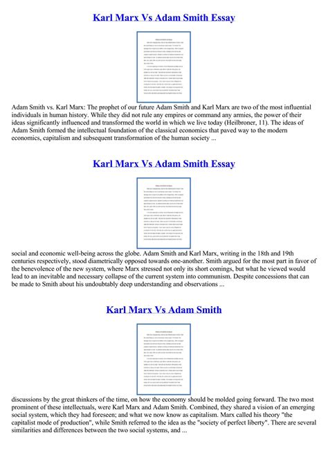 adam smith vs. karl marx by Jennifer Olson - Issuu