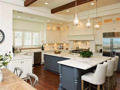 Nice L Shaped Kitchen Island Designs With Seating Middle