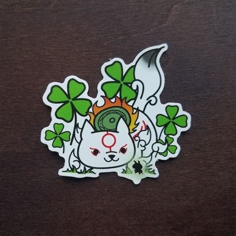 Okami Amaterasu Vinyl Sticker Chibi Wolf Ammy Anime Etsy