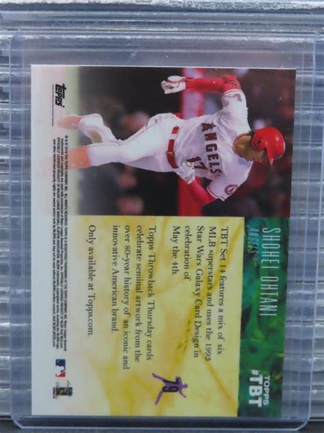 Topps Tbt Throwback Thursday Shohei Ohtani Star Wars Rookie