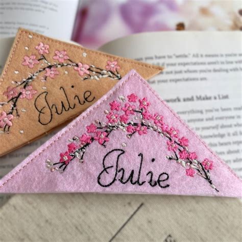 Felt Flower Bookmark Etsy