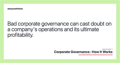 Corporate Governance : How It Works | AwesomeFinTech Blog