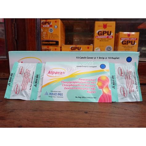 Jual Alpara 1 Strip Isi 10 Kaplet Obat Flu Demam Batuk Pilek