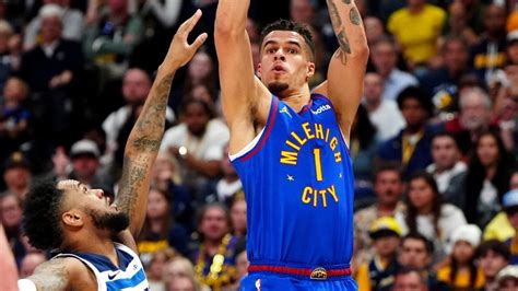 Denver Nuggets Forward Michael Porter Jr 1 Shoots The Ball Over