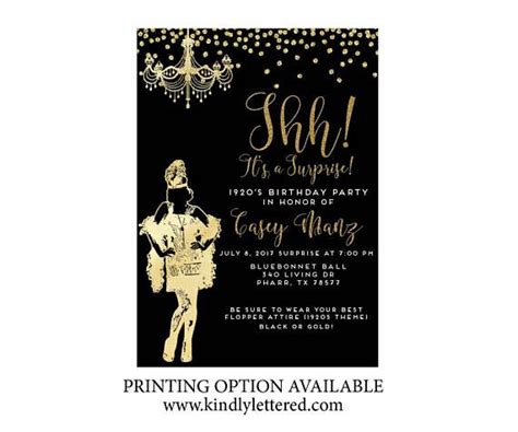 Roaring 20s Invitation Art Deco Invitation Great Gatsby Roaring 20s