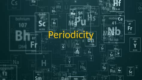 Chapter 10 Periodicity Cie A Level Chemistry Teaching Resources