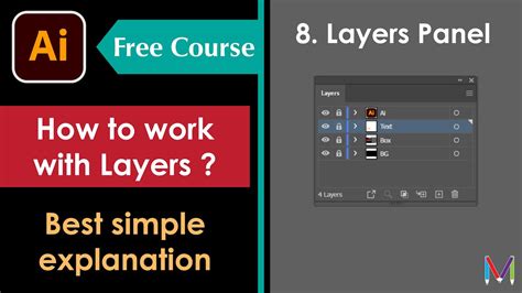 Layers Panel Illustrator How To Work With Layers Adobe Illustrator Tutorials Hindi हिंदी