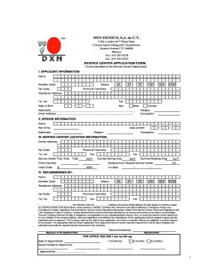 Fillable Online Sc Application Form Mex Fax Email Print Pdffiller