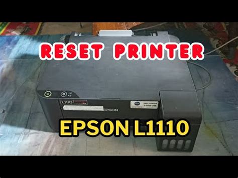 Cara Reset Printer Epson L Youtube