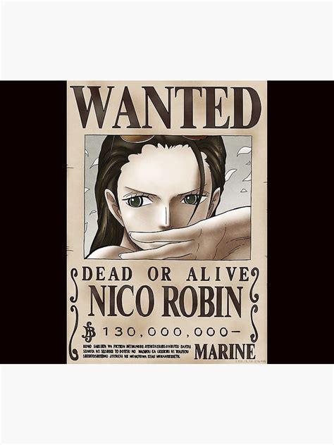 "Nico Robin Wanted Poster" Poster for Sale by MangaPanels | Redbubble