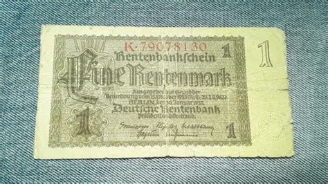 1 Rentenmark 1937 Germania Marca Renten Mark Seria 79078130