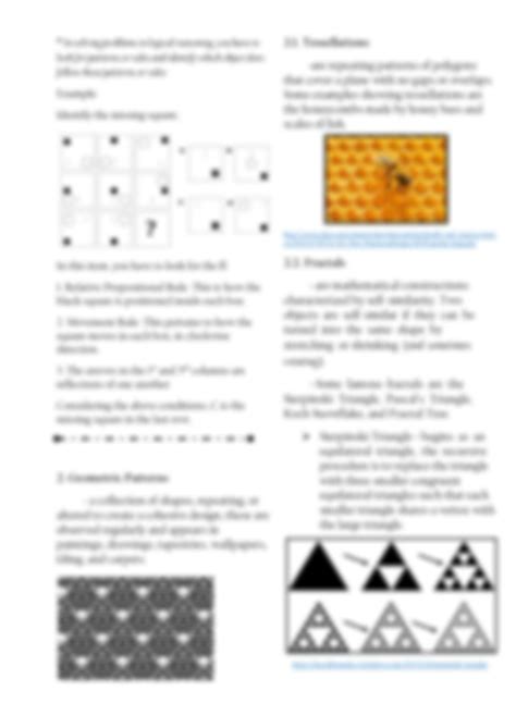 SOLUTION Mmw 101 Notes Patterns And Numbers In Nature Of The World