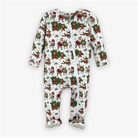 Modal Zipper Pajama Feelin Festive Velvet Fawn