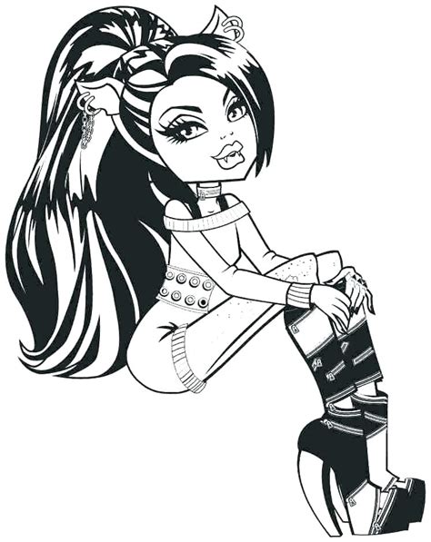 Monster High Clawdeen Wolf Coloring Pages At Free Printable Colorings Pages