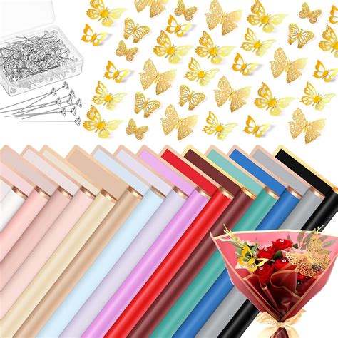 Amazon Ctosree Sheets Flower Bouquet Wrapping Paper Bulk With