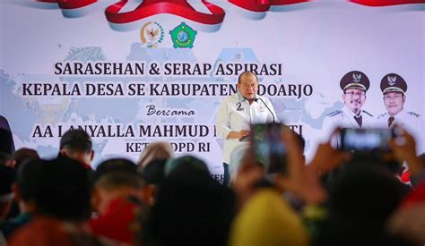 Serap Aspirasi Kepala Desa Se Kabupaten Sidoarjo Ketua DPD RI LaNyalla