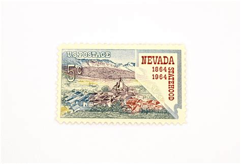 Vintage Nevada Statehood Stamps Unused Postage 1964 USPS | Etsy