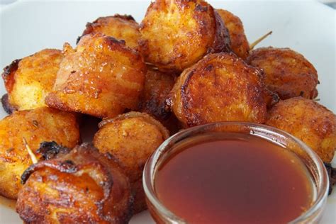 Bacon Wrapped Tater Tots With Sriracha Honey Glaze Savored Sips