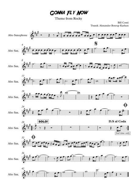 Gonna Fly Now Arr Alexander Bosrup Karlsen By Carol Connors Sheet Music For Instrumental Duet