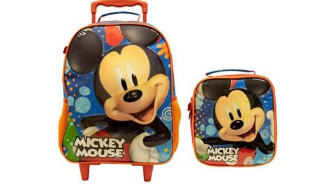 Kit Escolar Mickey Mochila De Rodas Lancheira T Rmica Mickey Mouse