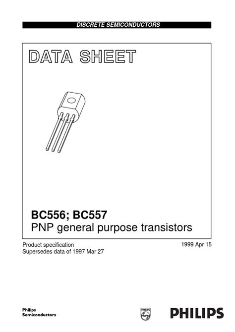 Bc557b Nxp Transistor Hoja De Datos Ficha Técnica Distribuidor