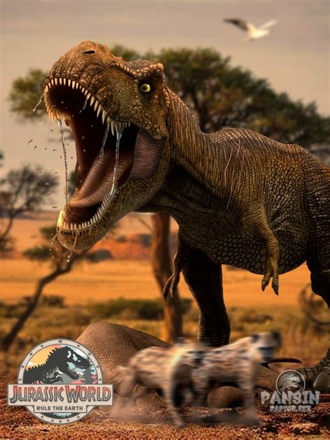 T Rex Roaring Hyenas Jurassic World Rule The Earth ในปี 2024