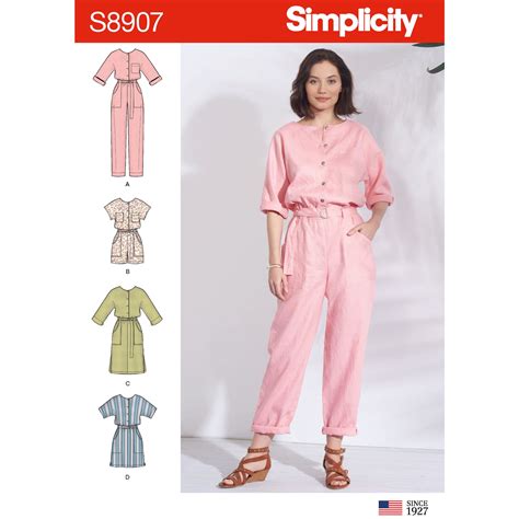 Simplicity Sewing Pattern S Misses Jumpsuit Romper Dresses And