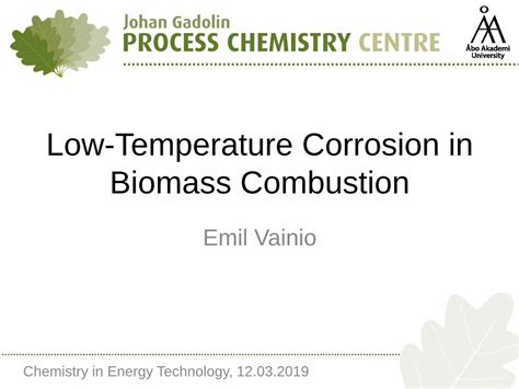 PDF Low Temperature Corrosion In Biomass Combustionusers Abo Fi