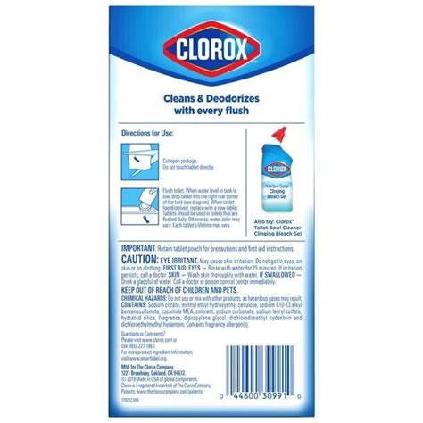 Clorox Automatic Toilet Bowl Cleaner Bleach And Blue 2 47 Oz 4 Ct Ebay