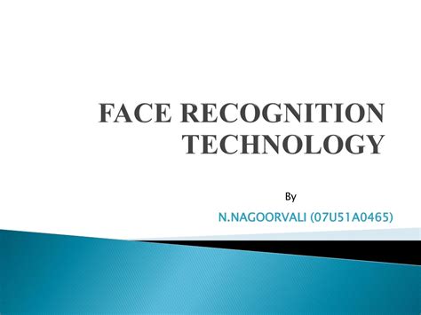 Ppt Face Recognition Technology Powerpoint Presentation Free