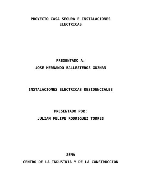 Docx Casa Segura E Instalaciones Electricas Dokumen Tips