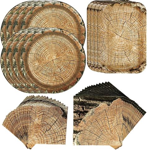 Amazon Havercamp Cut Timber Party Bundle Dinner Dessert Plates