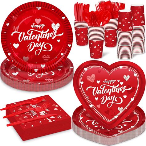 Amazon Silifine Pcs Valentine S Day Tableware Serves Guests