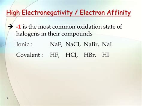 Ppt Characteristic Properties Of The Halogens Powerpoint Presentation