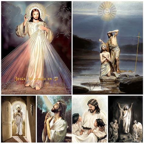 Divine Mercy Jesus Christ Wall Art Canvas Painting Religion Art Home